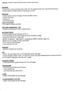 Liste fournitures 5e, page 2